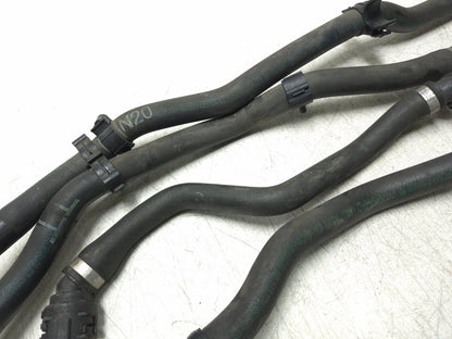 2013 BMW 328i F30 Engine Coolant Hose Pipe Line 4pcs OEM
