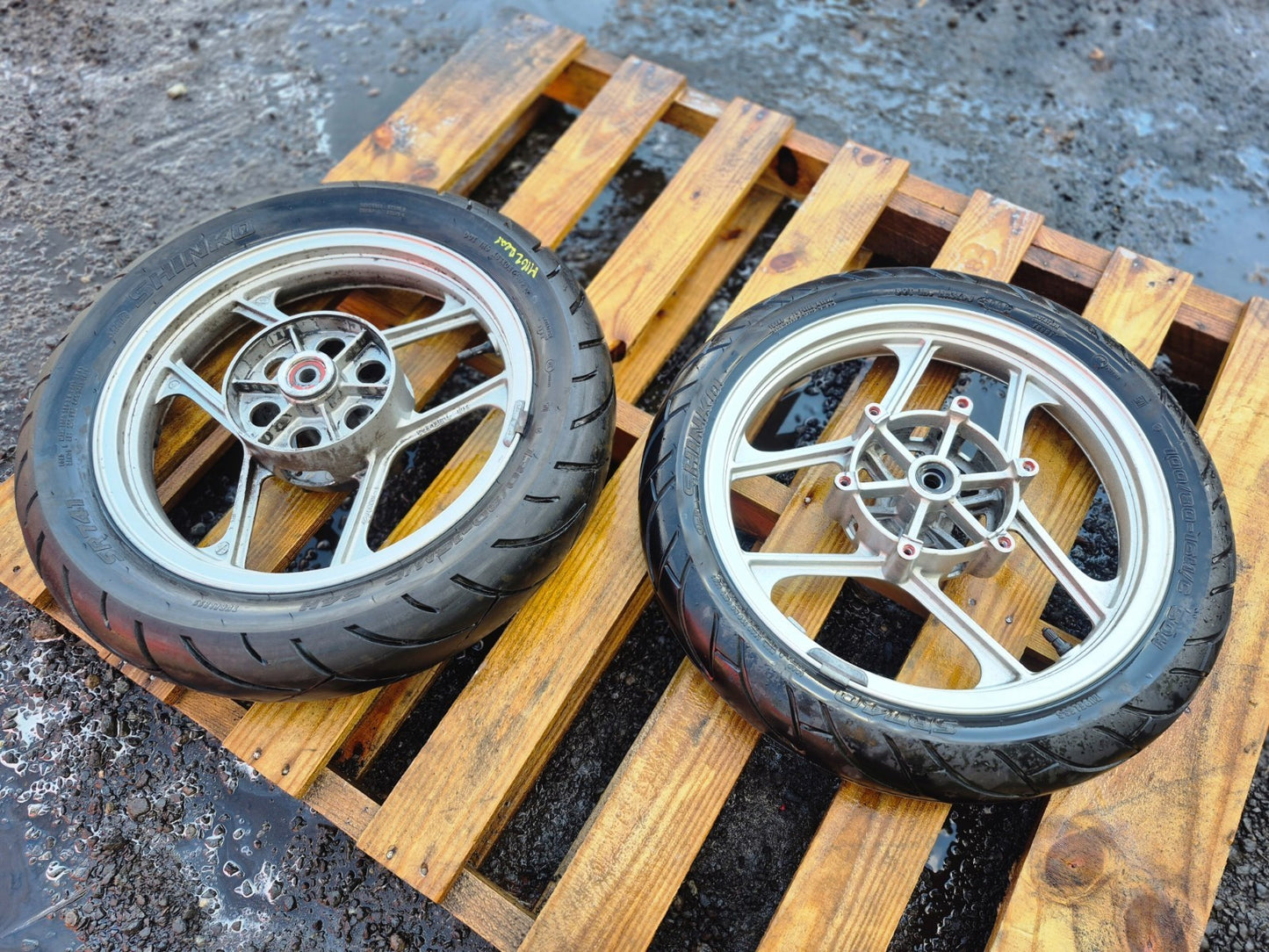 2007 Kawasaki Ninja 250 Ex250 Wheel Rim W/tire Front & Rear Pair OEM