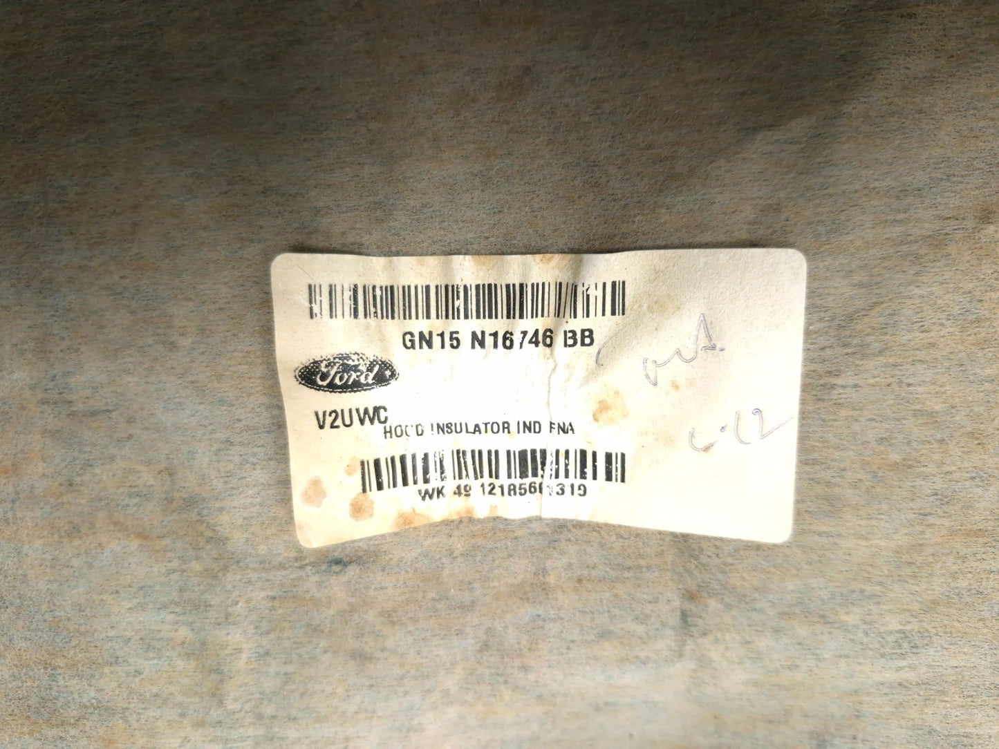 2019 Ford Ecosport Hood Insulation Panel OEM