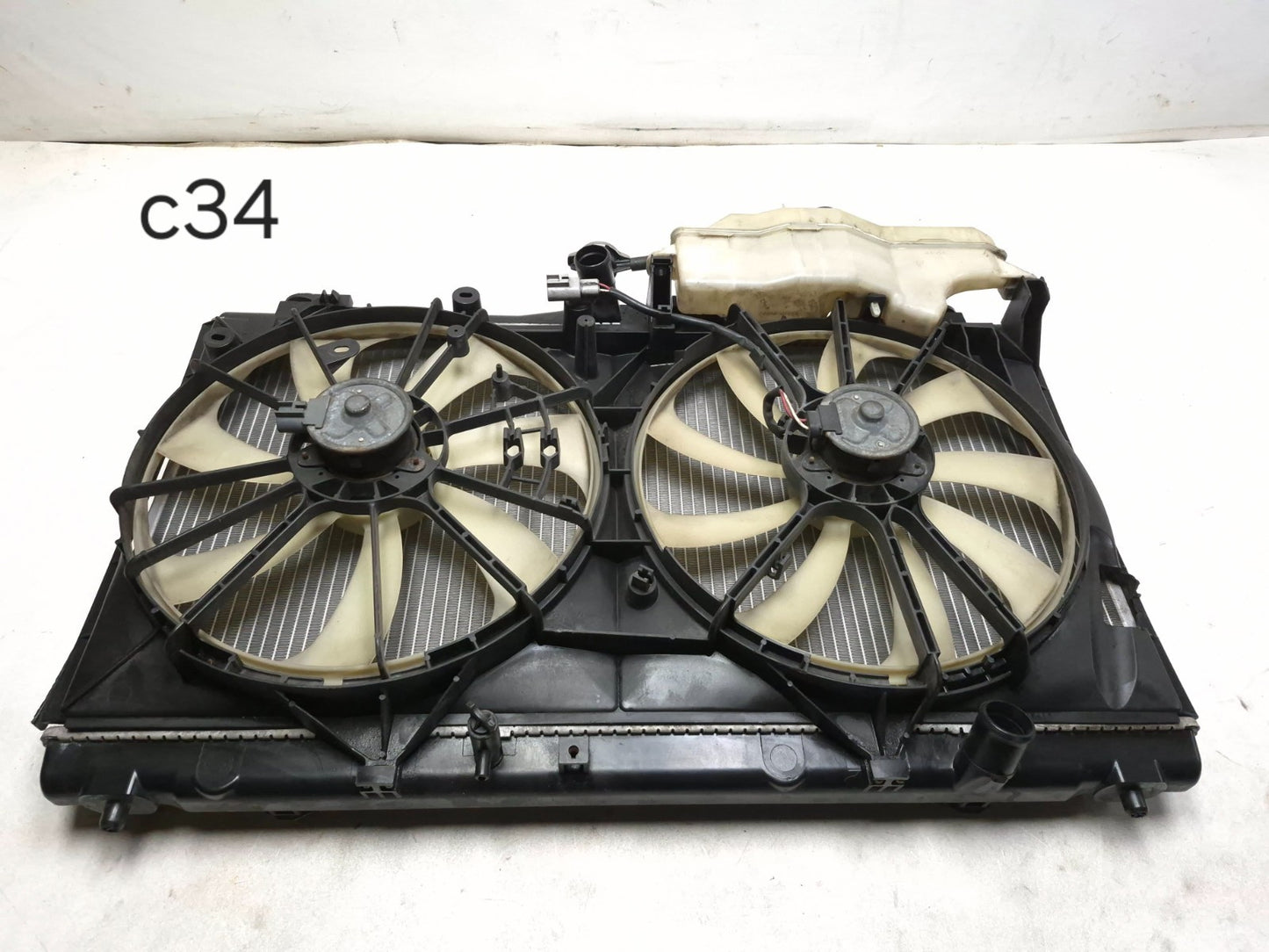 2012 Toyota Camry Front Engine Radiator Dual Fan Motor W/ Reservoir OEM
