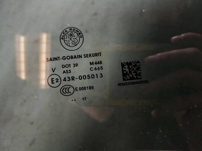 2017-2023 Alfa Romeo Stelvio Door Window Glass Rear Driver Side Left OEM