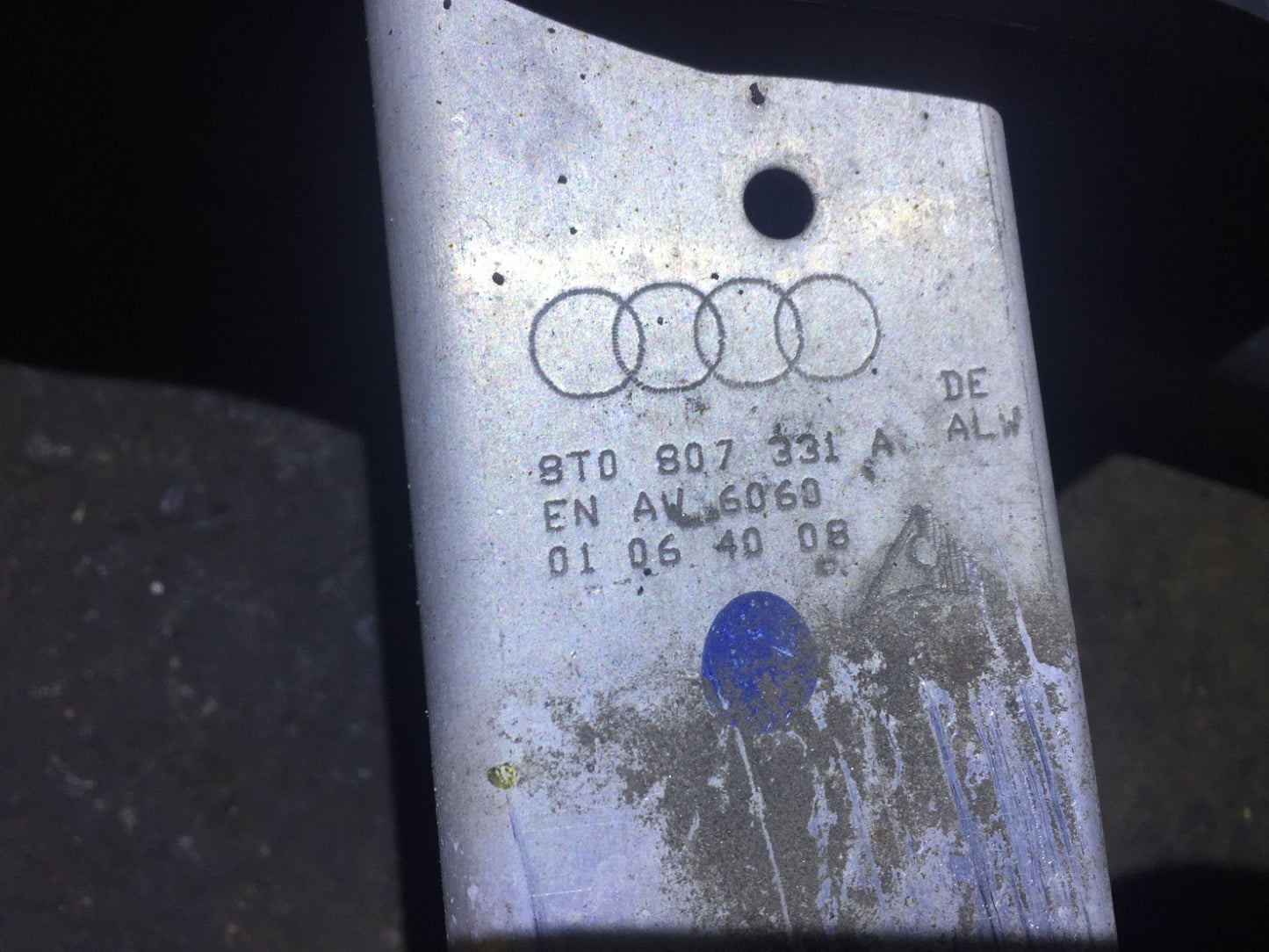 2009 Audi A5 Coupe Rear Bumper Reinforcement Impact Bar Beam OEM