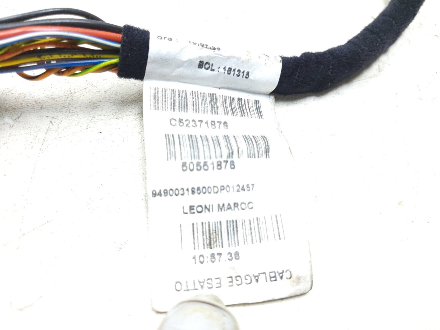 2018 Alfa Romeo Stelvio Door Wiring Harness Rear Passenger Side Right OEM