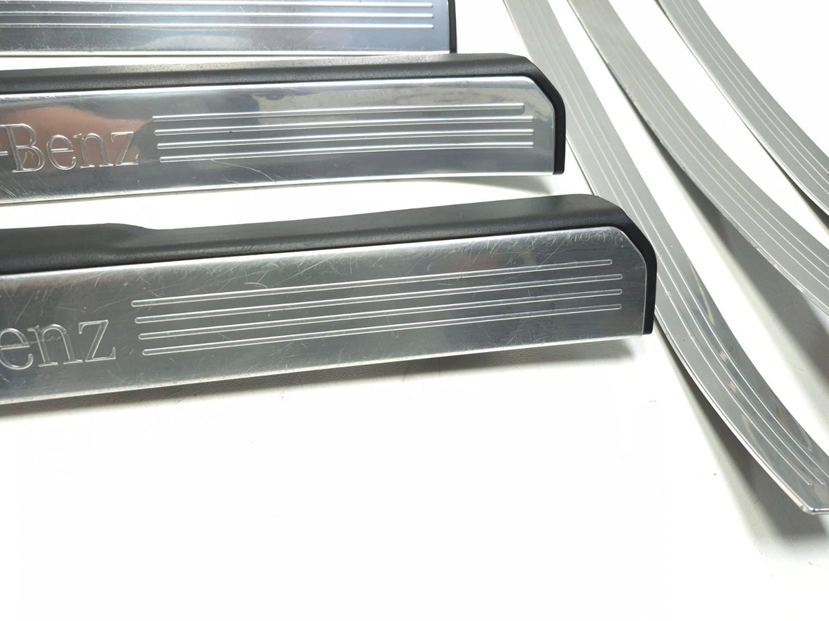 2010 Mercedes S400 W221 Door Sill Scuff Plate Trim Front & Rear OEM