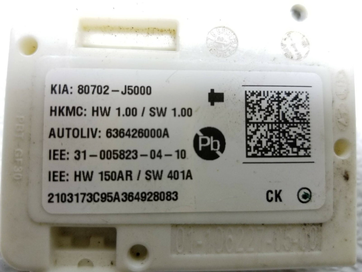 2022 Kia Stinger Seat Occupant Detection Module Passenger Front Side Right OEM