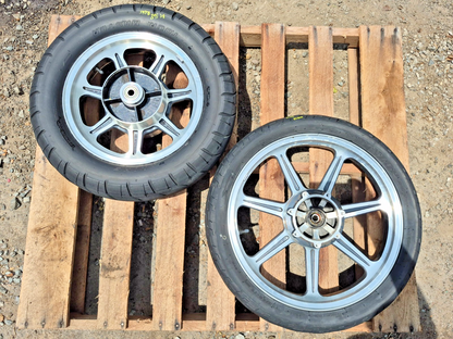 1991 Kawasaki Vulcan 500 En500 Wheel Rim & Tire Front & Rear *straight* OEM