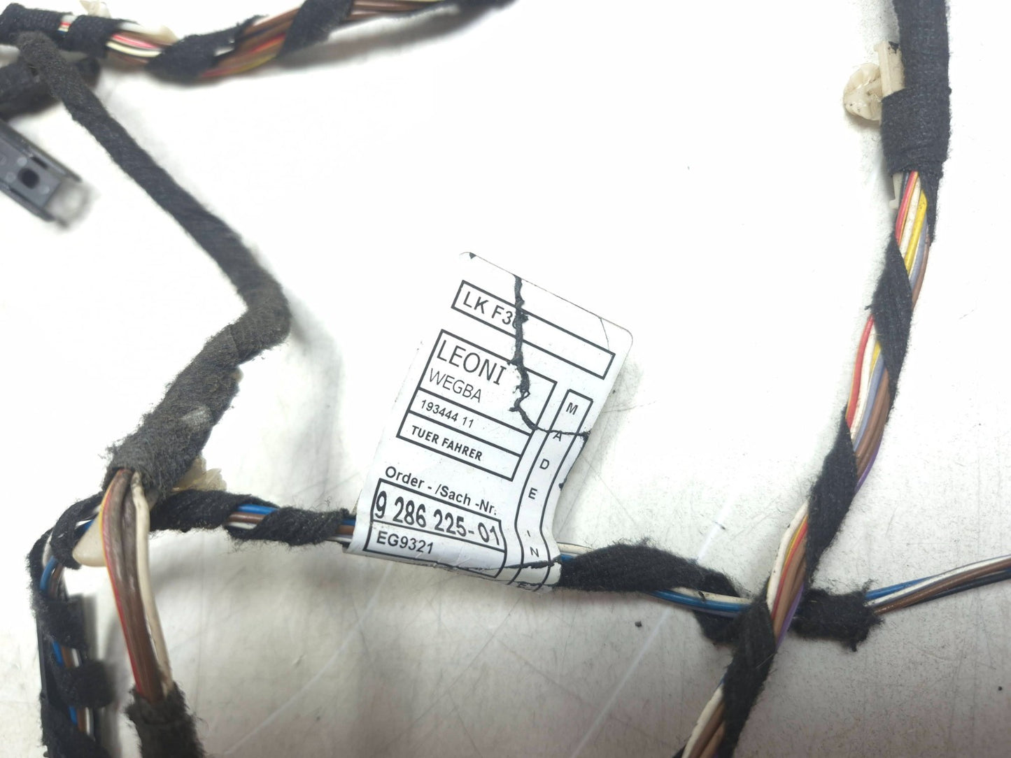 2013 BMW 328i F30 Front Door Wire Harness Driver Side Left OEM
