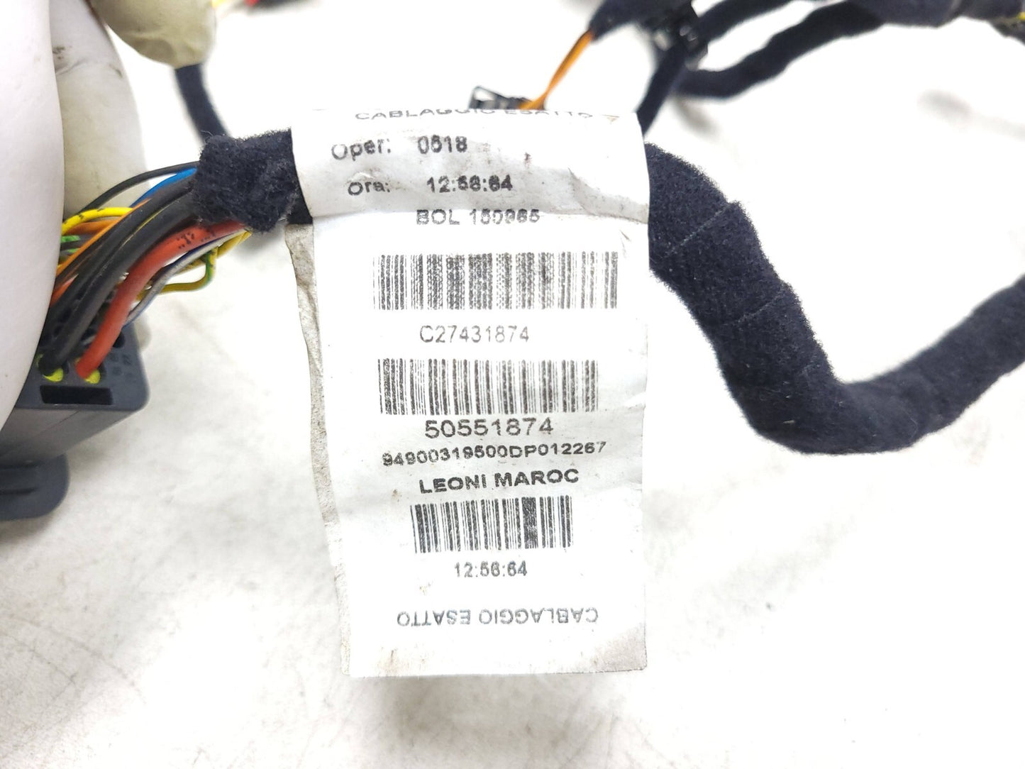 2018 Alfa Romeo Stelvio Interior Door Wiring Harness Rear Driver Side Left OEM