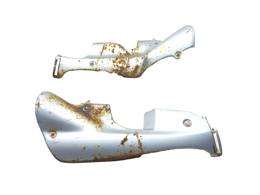 1987 1988 Honda Cbr1000f Hurricane Exhaust Muffler Heat Shield 2pcs OEM