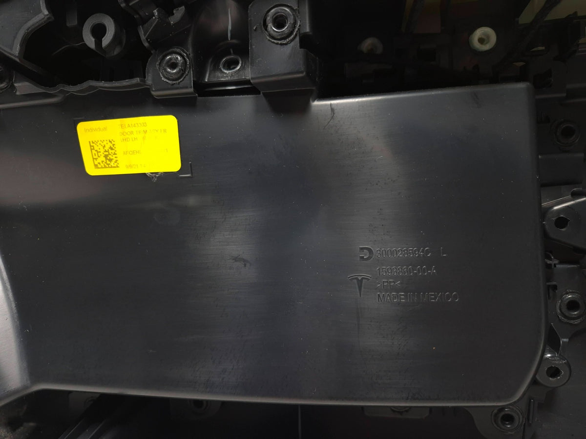 2021 Tesla Model 3 Front Left Driver Door Panel Trim OEM