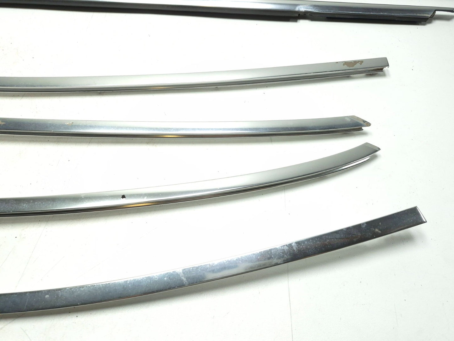 2011 Mercedes S400 W221 Door Window Belt Chrome & Upper Molding Trim 8pcs OEM