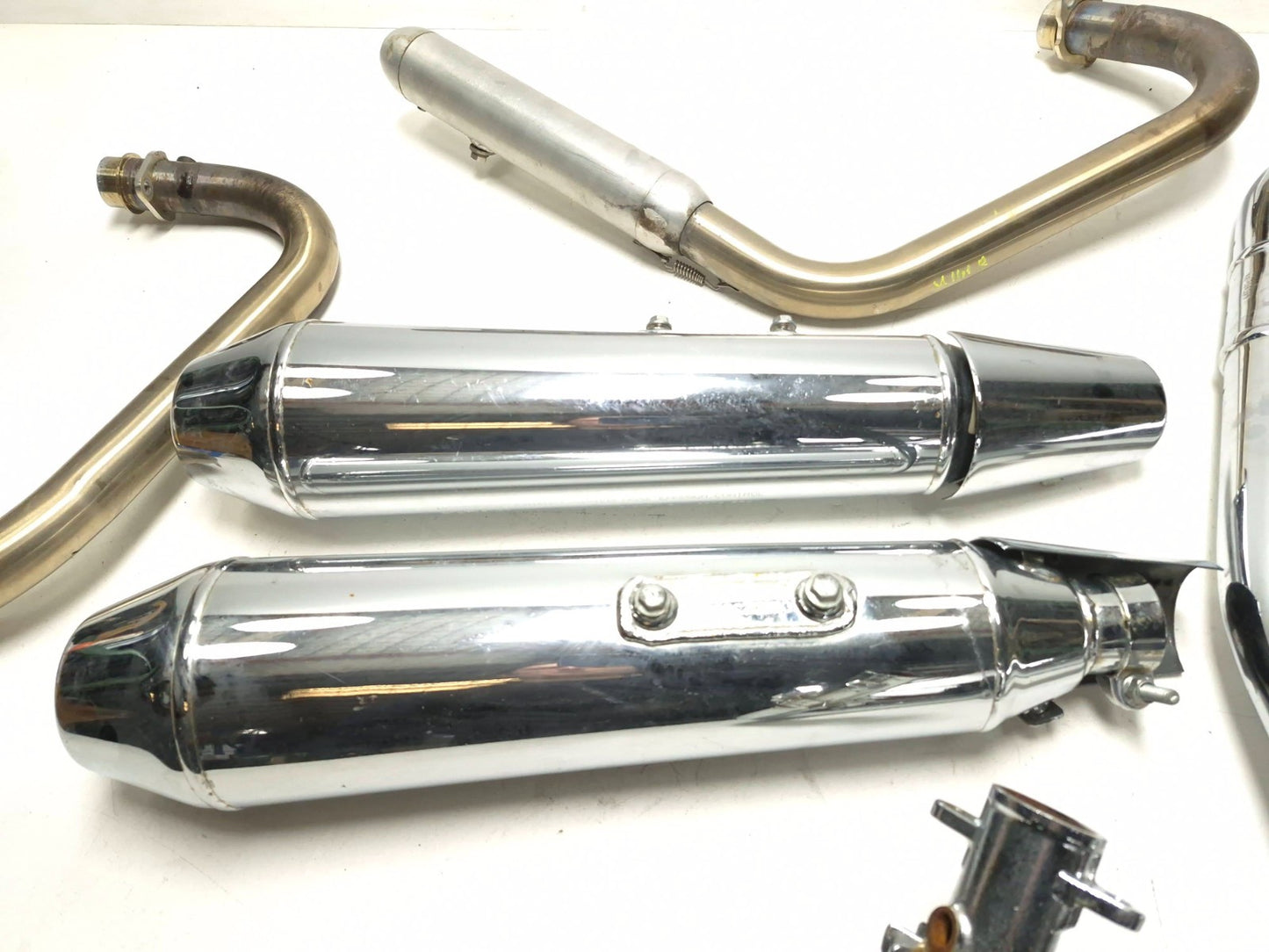 2022 Royal Enfield Int650 Exhaust Header Pipe Muffler & Heat Shield Lh & Rh OEM