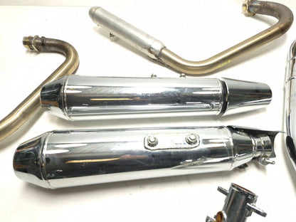2022 Royal Enfield Int650 Exhaust Header Pipe Muffler & Heat Shield Lh & Rh OEM