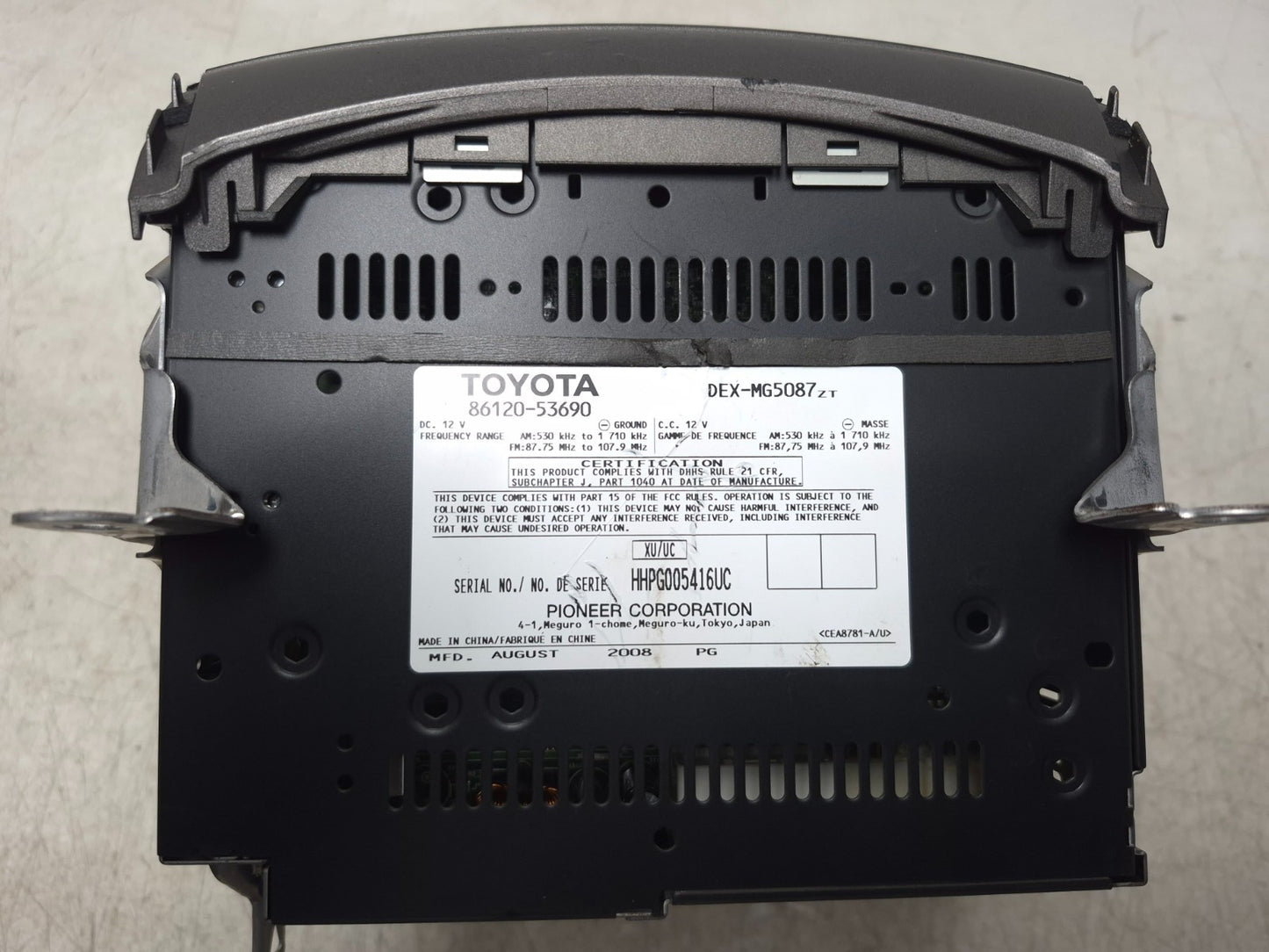 2009 Lexus Is 250 Radio Cd Nav/info Screen Headunit OEM