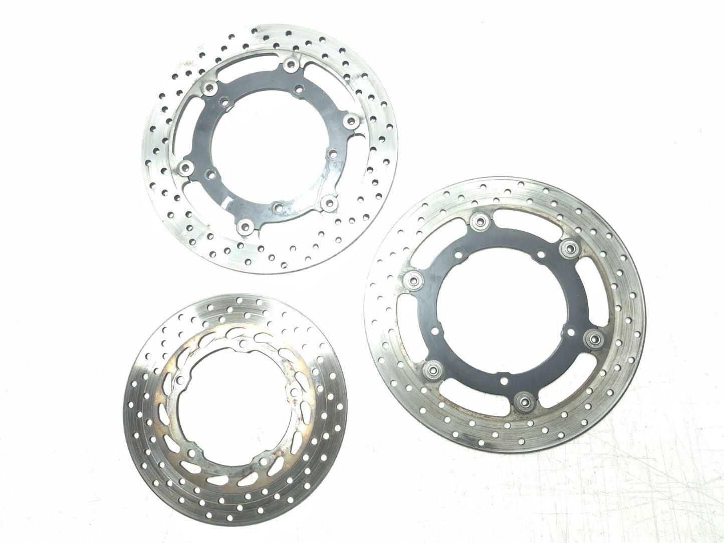 2009 Yamaha Fz6r Brake Disc Rotor Front & Rear 3pcs OEM