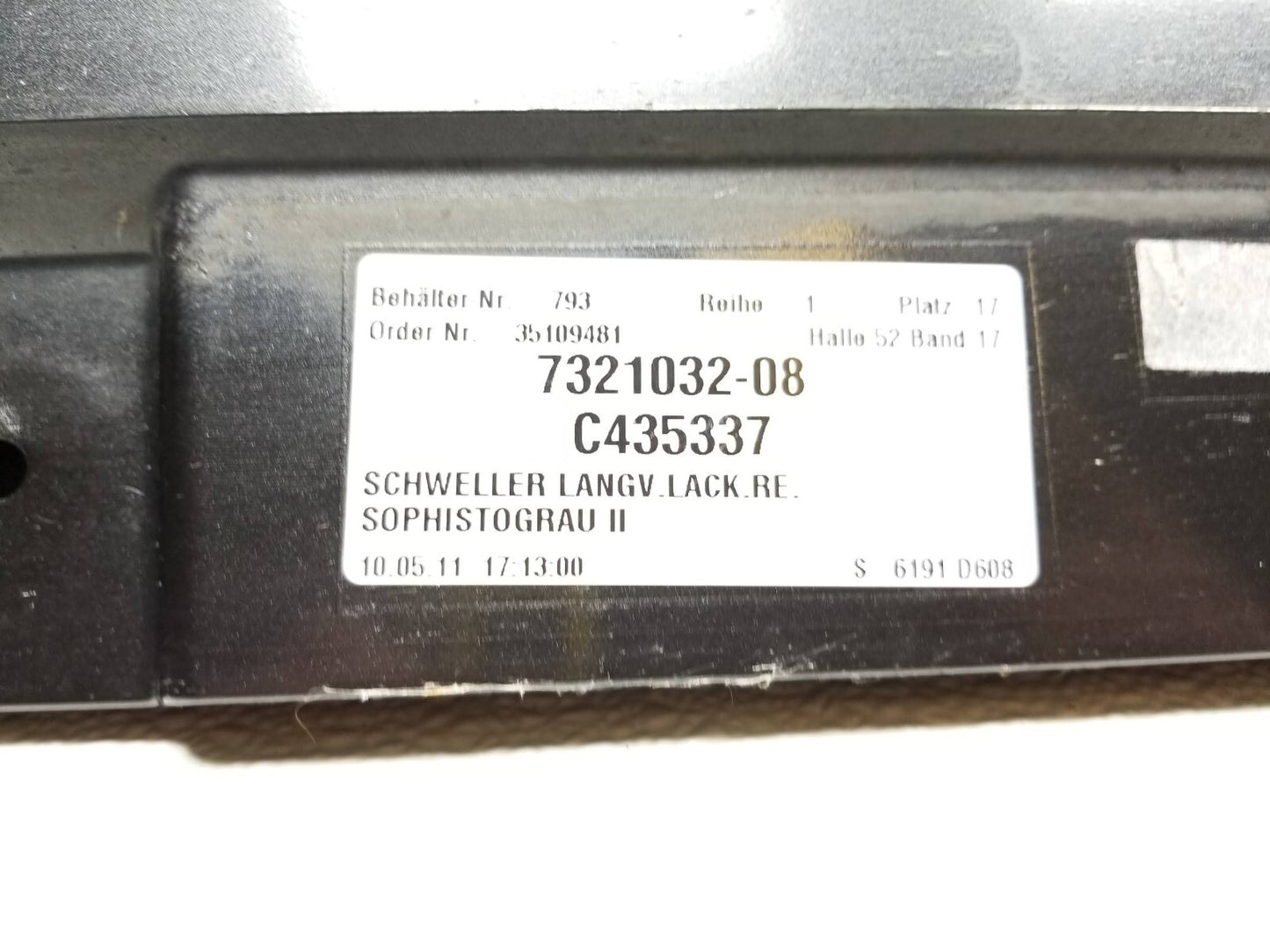 2012 BMW 750li Xdrive Skirt Rocker Panel Molding Right Passenger Side OEM