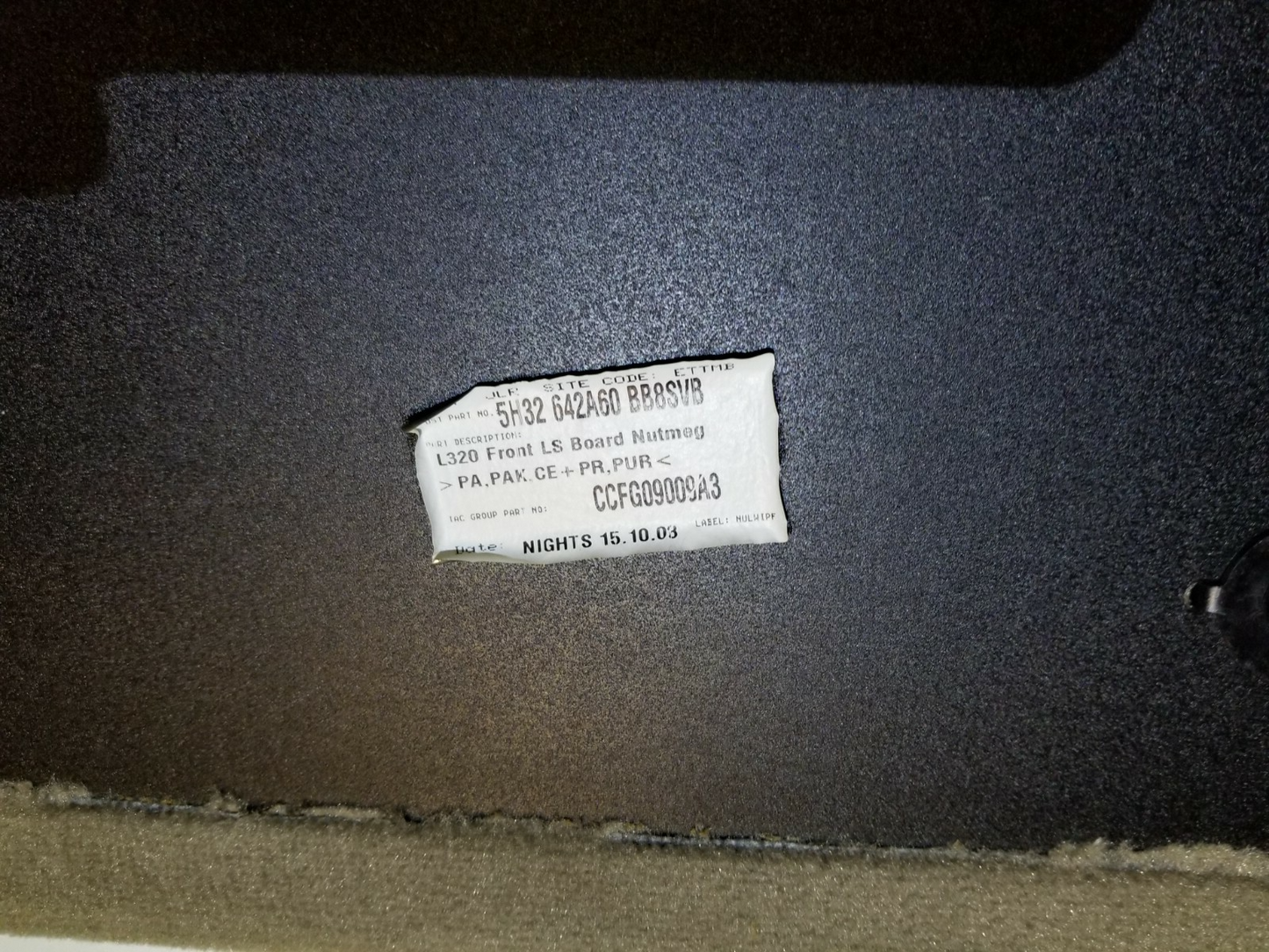 2009 Range Rover Sport Rear Trunk Floor Trim Panel OEM