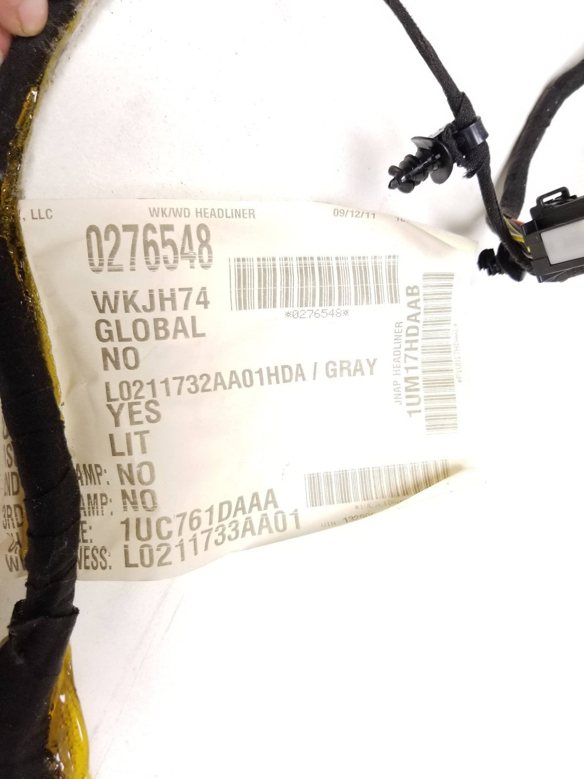 2012 Jeep Grand Cherokee Interior Roof Wire Harness  OEM