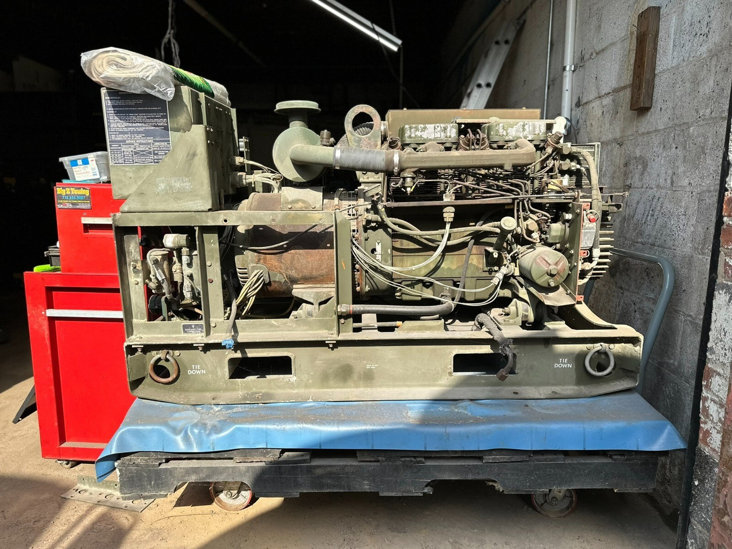 Diesel Generator Engine Mep-003a 10kw 60hz 6-hours Not Working.*need Fuel Line*