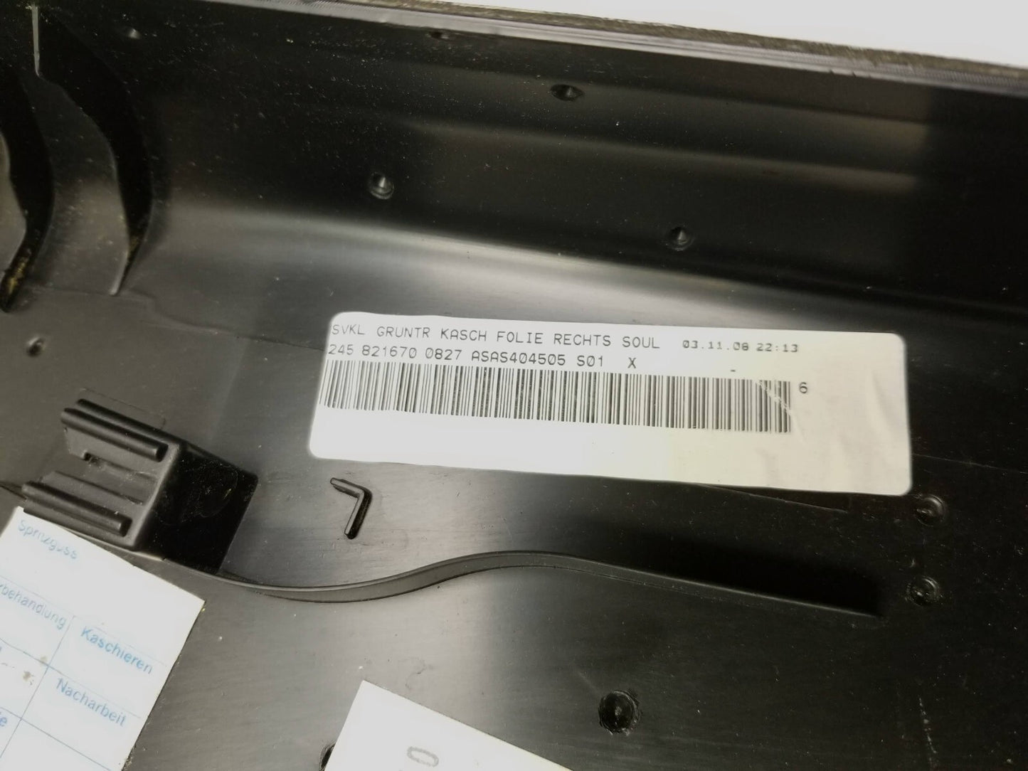 2009 Audi A5 Quarter Panel Trim Rear Passenger Side Right OEM