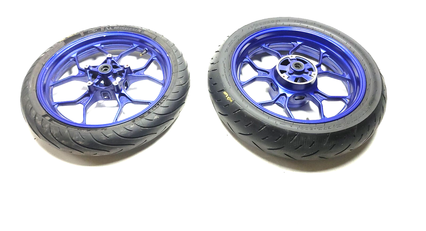 2015 - 2018 Yamaha Yzf-r3 Yzfr3 Front & Rear Wheel Rim W/ Tire OEM