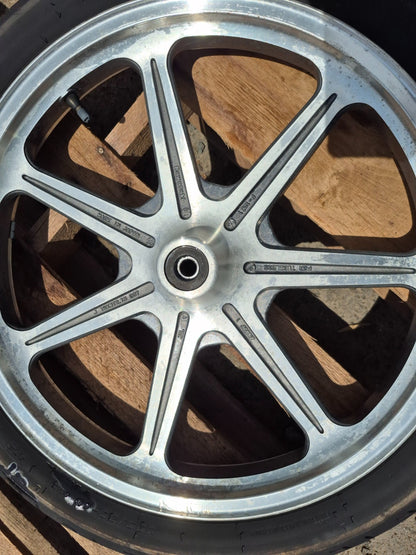 1991 Kawasaki Vulcan 500 En500 Wheel Rim & Tire Front & Rear *straight* OEM