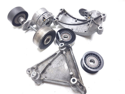2013 Audi S4 3.0l Drive Belt Pulley Tensioner & Mount Bracket Set OEM