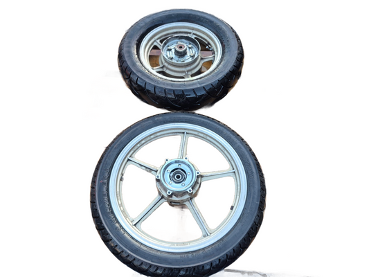 1994 Yamaha Virago Xv1100 Rear & Front Wheel W/ Tire Pair R 15 R 19 OEM