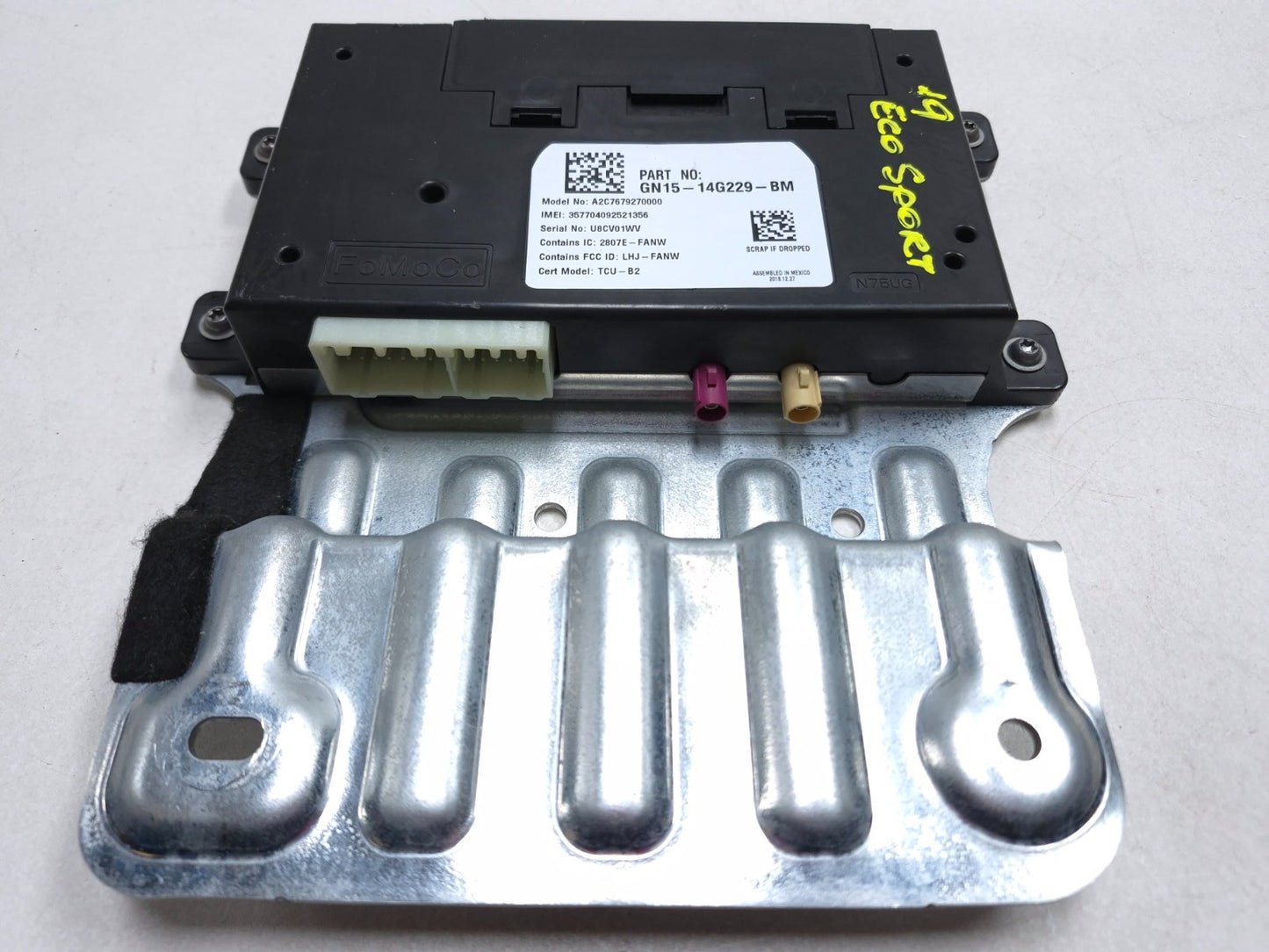 2019 Ford Ecosport Telematics Computer Module OEM
