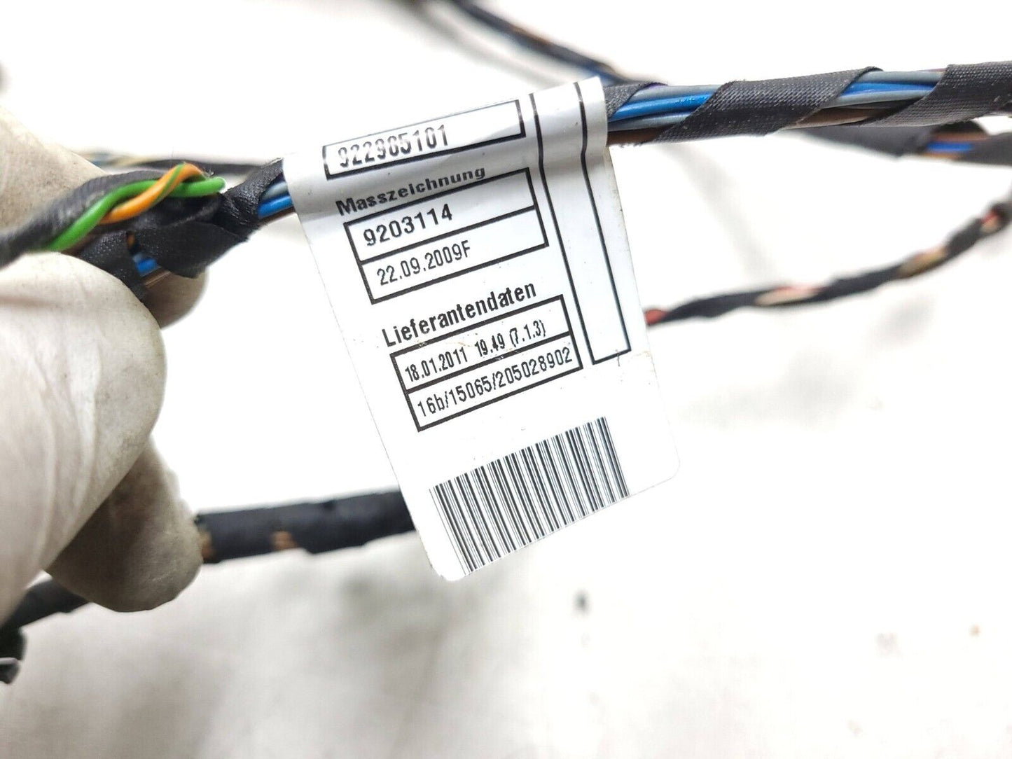 07-13 Bmw X5 E70 Door Wire Harness Front Passenger Side Right OEM