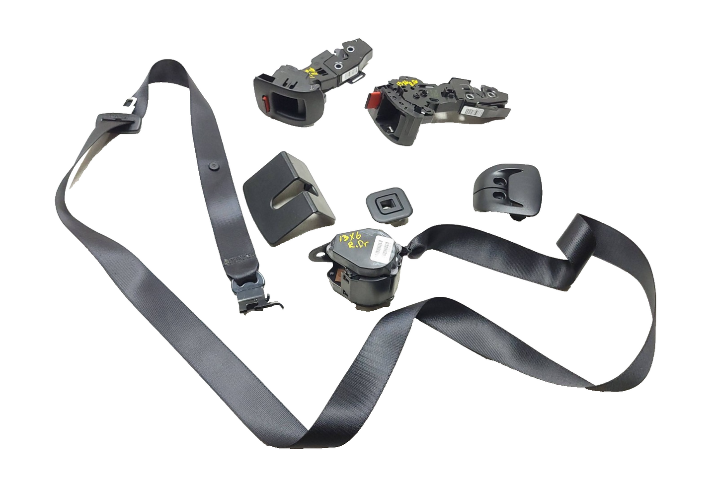 2008 - 2014 BMW X6 E71 Rear Seat Lock Trim & Set Belt Retractor OEM