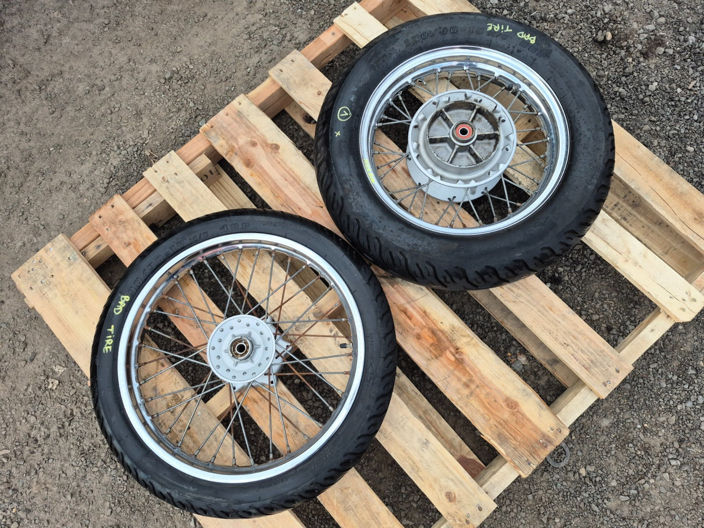 2005 Kawasaki Bn125 Eliminator Wheel Rim W/ Tire Rear & Front Pair R15 R17 OEM