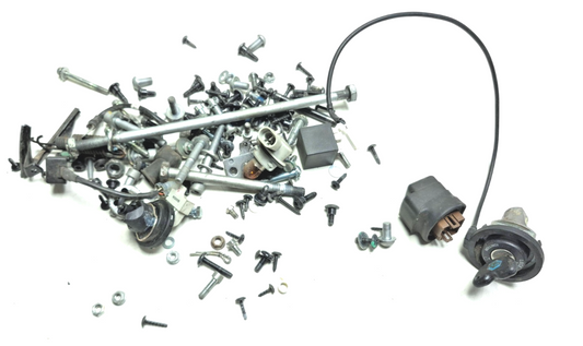 2022 Piaggio Liberty 150 Misc Bolt Hardware Bracket W/ Ignition Switch & Key OEM