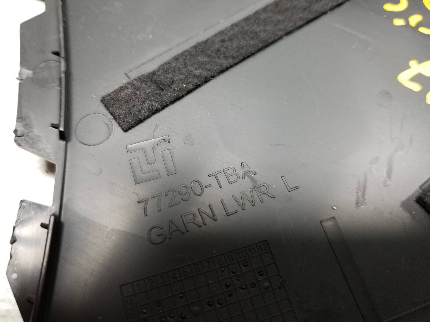 16 17 18 19 20 Honda Civic Sedan Left Driver Side Inner Cover Panel Trim OEM