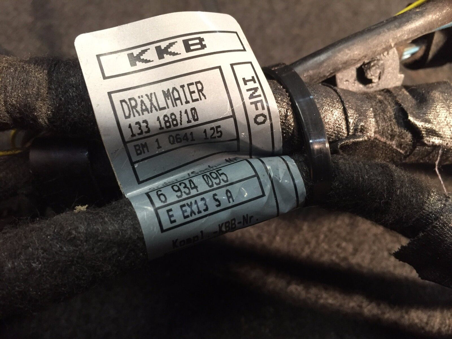 02 03 04 05 BMW 745i E65 Rear Left Driver Door Wire Harness OEM