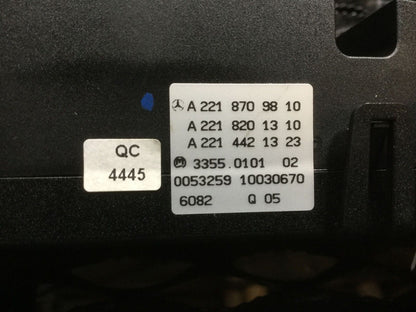 2007-2011 Mercedes-benz S550 A/c Heater Climate Temperature Control OEM #38 94k