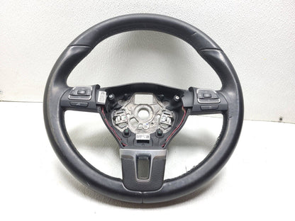 09 10 11 12 Volkswagen Cc Steering Wheel Black Leather OEM