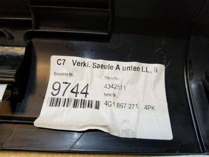 12 13 14 15 Audi A6 Front Left Driver Side Door Sill Scuff Kick Plate Trim OEM