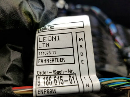 2011 2012 2013 BMW 128i 135i Front Left Driver Door Wire Harness OEM