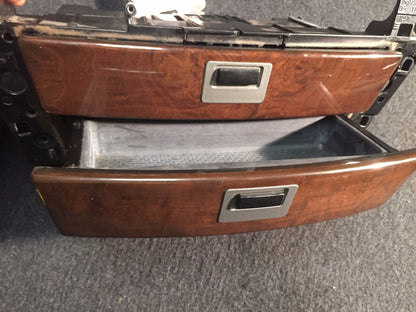 02 03 04 05 BMW 745i E65 Dash Wood Wooden Trim Storage Ash Center OEM 7032886