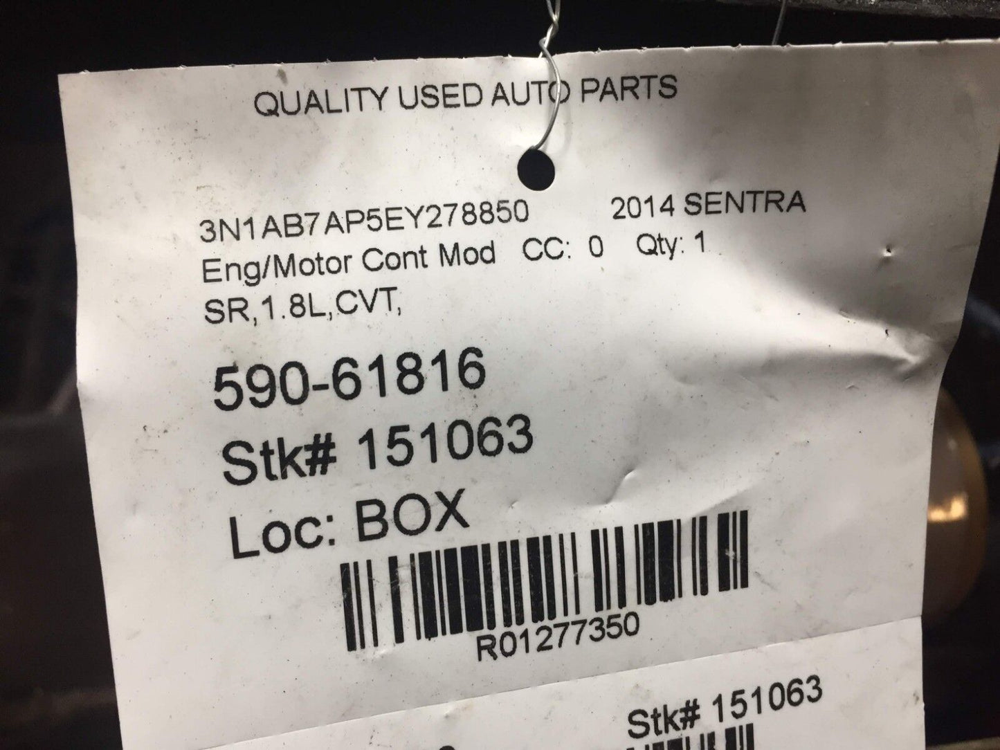 13 14 15 Sentra Altima Bem404300 A1 Computer Engine Control Ecu OEM N16 811miles