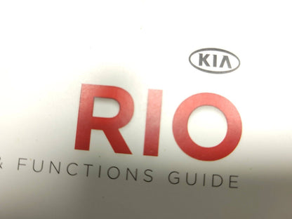 12 13 14 15 Kia Rio Owner's Manual W/ Case OEM