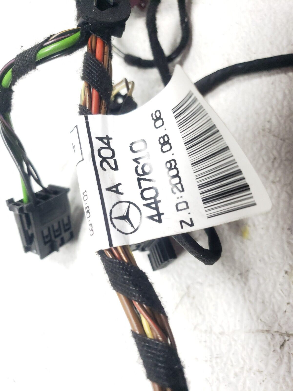 12 13 14 Mercedes-benz C300 Rear Right Pass Side Door Wire Wiring Harness OEM