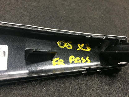 04 05 06 BMW X3 E83 Front Right Passenger Door Strip Handle Upper Trim OEM D34