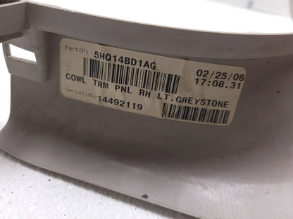 2006 - 2010 Jeep Grand Cherokee Front Kick Panel Cover Right Passenger Side OEM