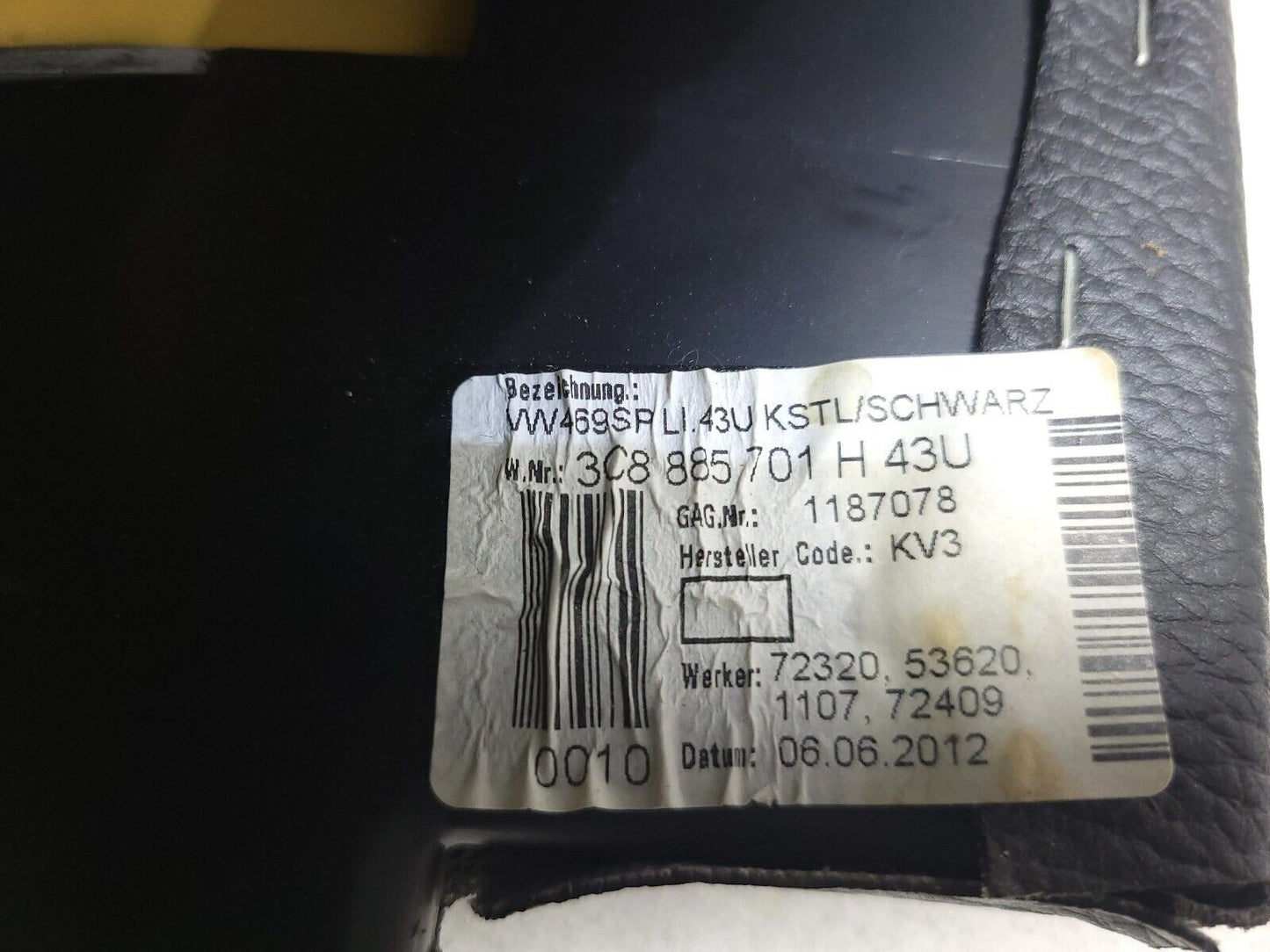 12 - 14 Volkswagen Cc Rear Seat Padding Cushion Left & Right Pair 3c8885701h OEM