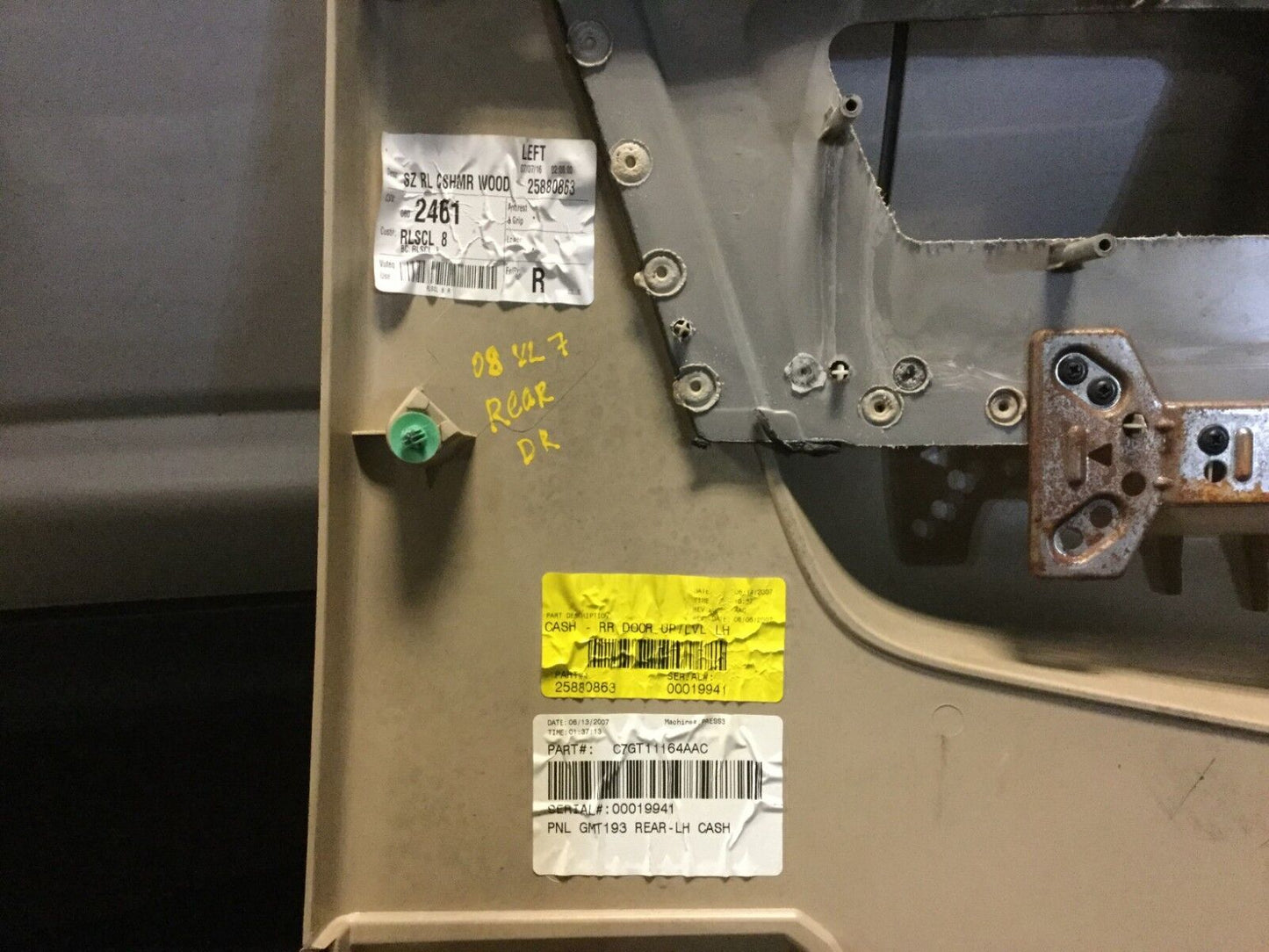07 08 09 Suzuki Vitara Xl-7 Rear Left Door Panel Trim Driver Side OEM D9