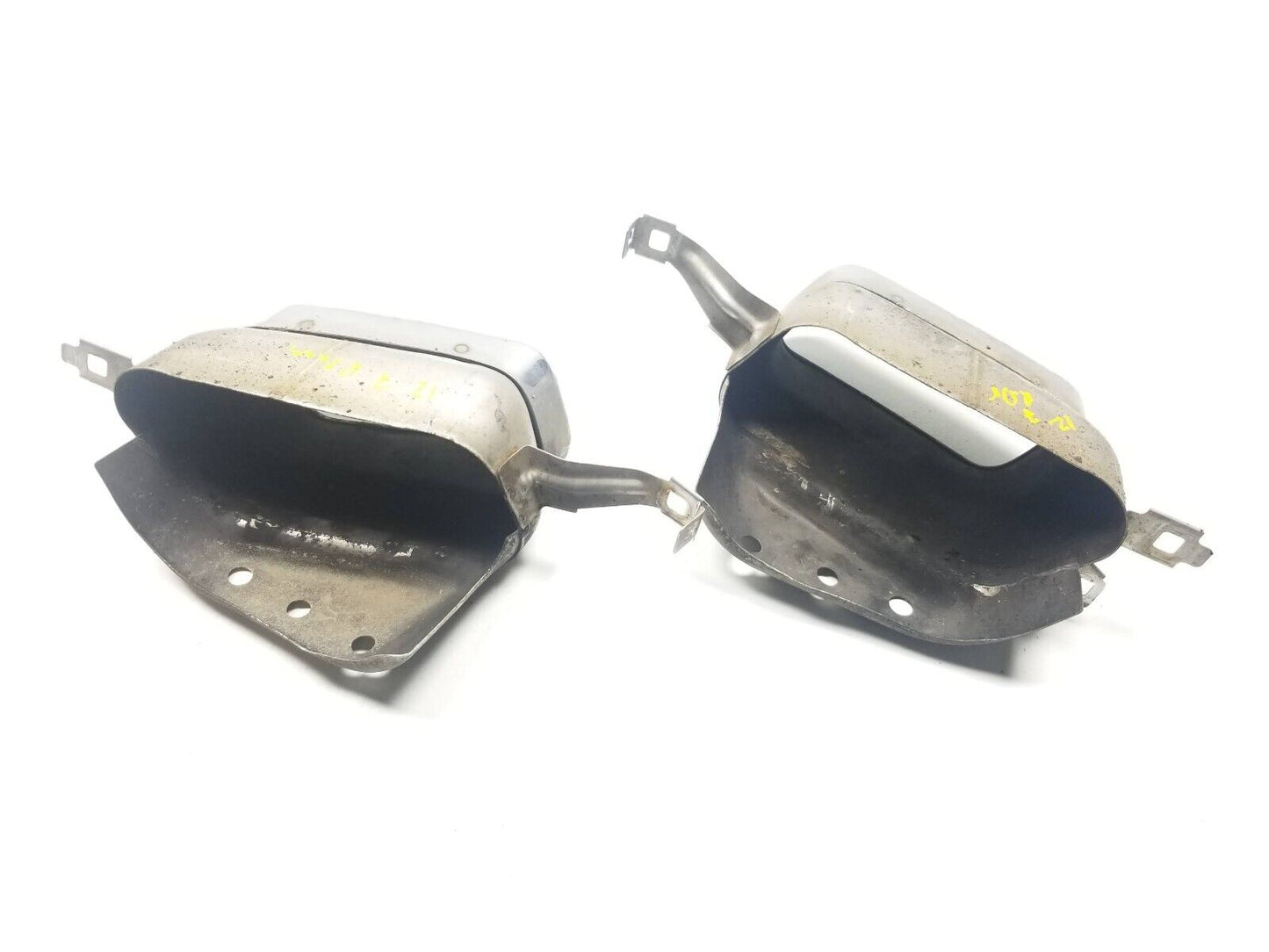 09 10 11 12 BMW 750li Rear Bumper Exhaust Muffler Trim Bezel Tip Pair OEM