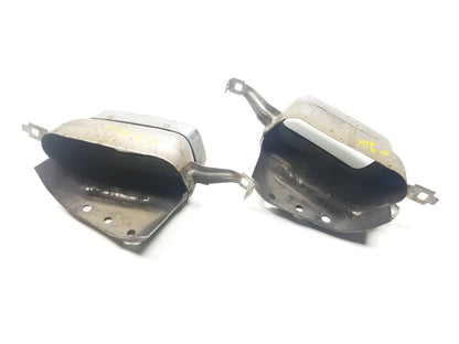 09 10 11 12 BMW 750li Rear Bumper Exhaust Muffler Trim Bezel Tip Pair OEM