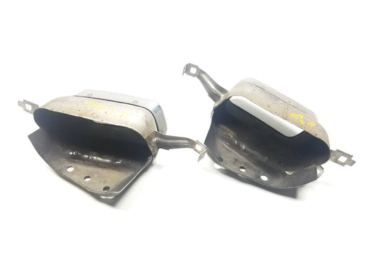 09 10 11 12 BMW 750li Rear Bumper Exhaust Muffler Trim Bezel Tip Pair OEM